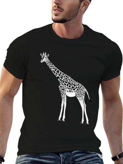 Giraffe Graphic Black T-Shirt