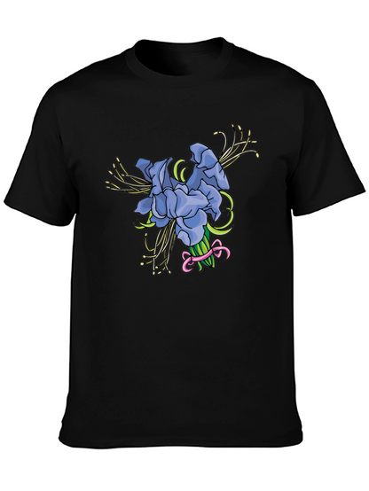 Floral Bouquet Graphic Tee - Black