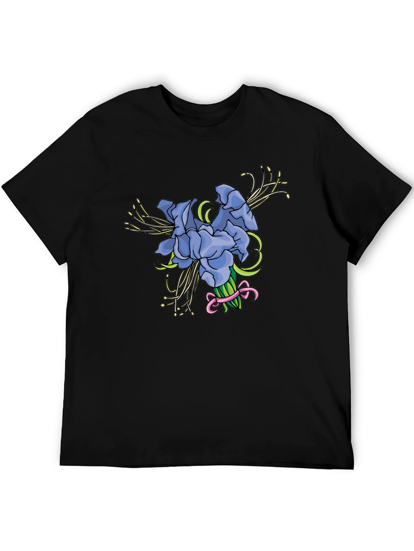 Floral Bouquet Graphic Tee - Black