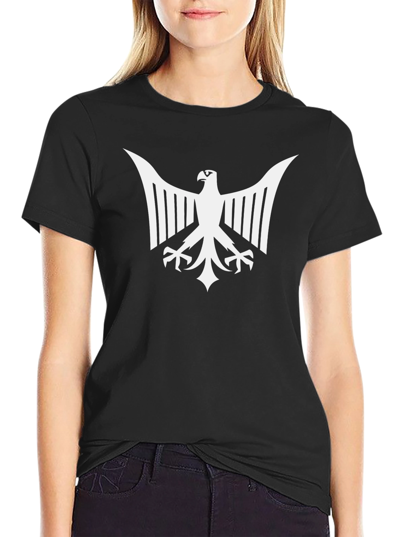 Eagle Emblem Graphic Tee - Bold Black T-Shirt