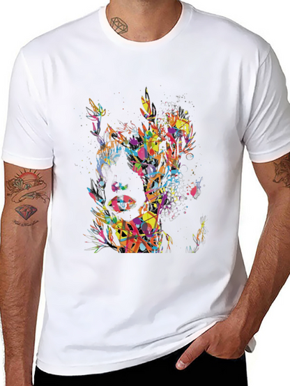 Abstract Art Mens Black T-Shirt
