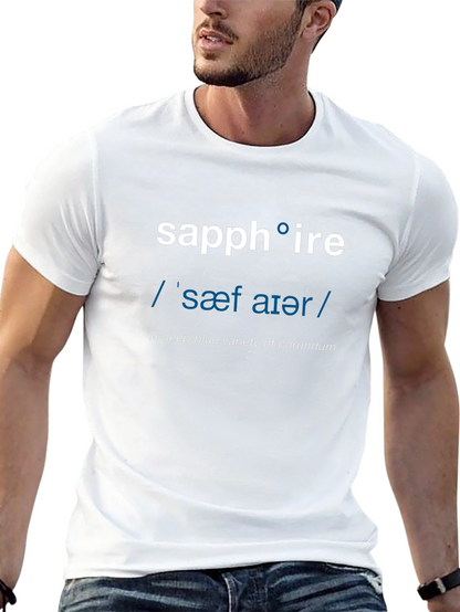 Sapphire Definition T-Shirt - Word Nerd Fashion