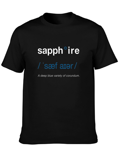 Sapphire Definition T-Shirt - Word Nerd Fashion