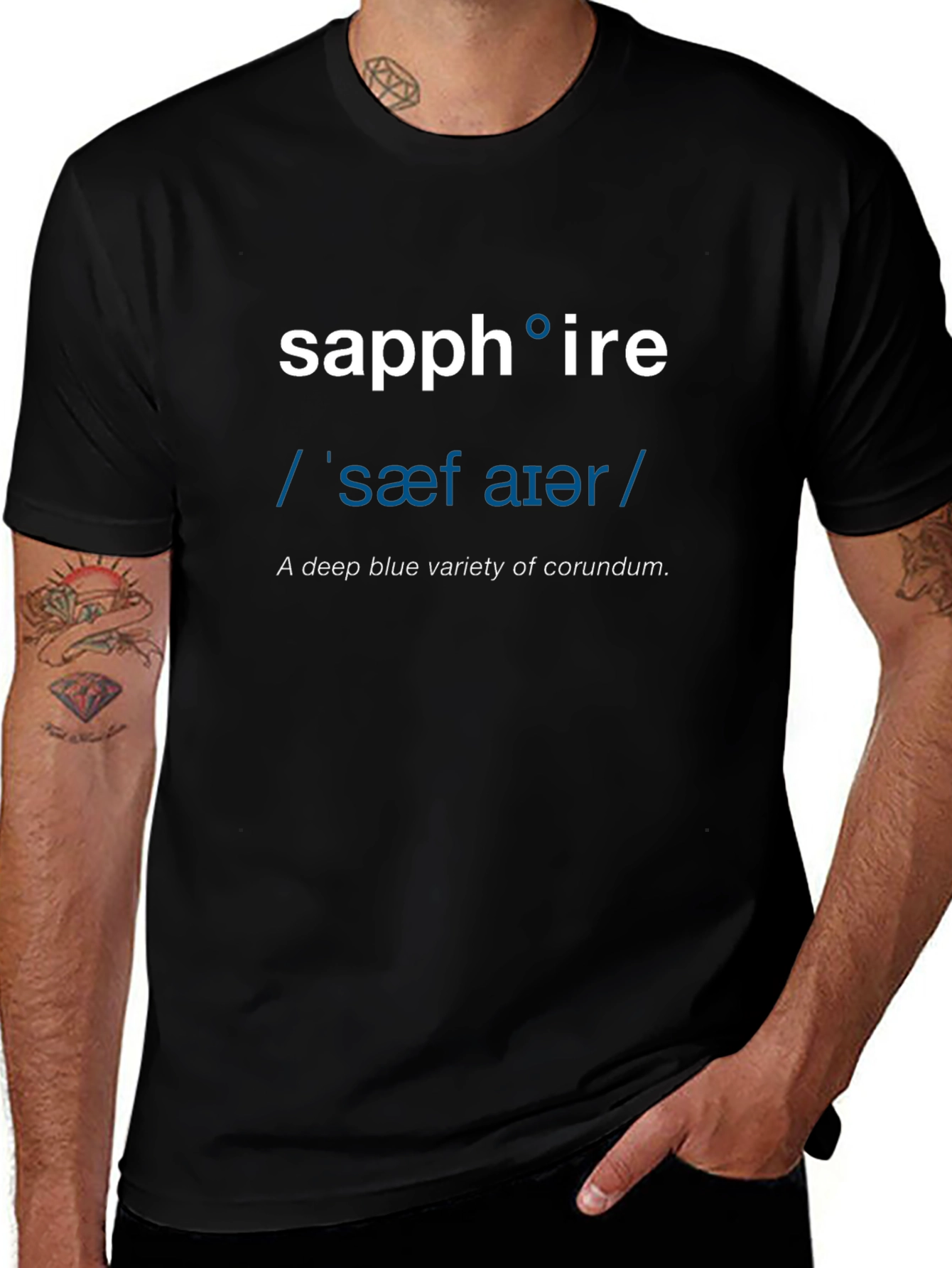 Sapphire Definition T-Shirt - Word Nerd Fashion
