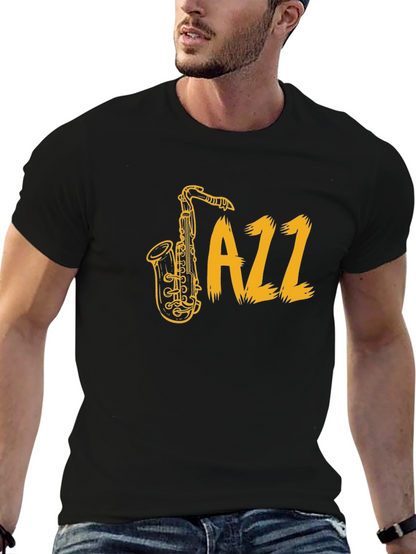 Jazz Saxophone Graphic T-Shirt - Classic Music Tee