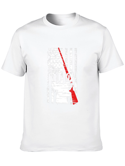 Deer Hunter Patriotic Flag Graphic Tee