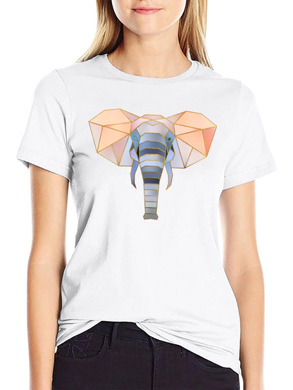 Geometric Elephant Graphic Tee - Stylish Mens Black T-Shirt