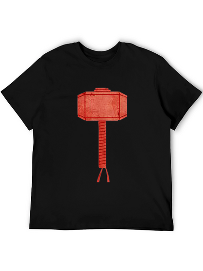 Hammer Graphic Tee - Black Cotton T-Shirt