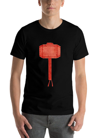 Hammer Graphic Tee - Black Cotton T-Shirt