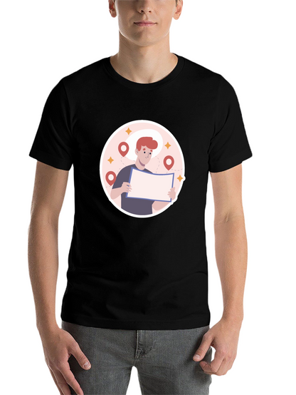 Black Graphic T-Shirt - Lost Traveler Design