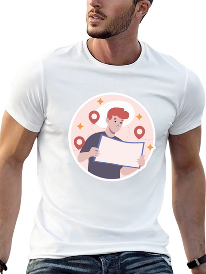 Black Graphic T-Shirt - Lost Traveler Design