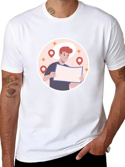 Black Graphic T-Shirt - Lost Traveler Design