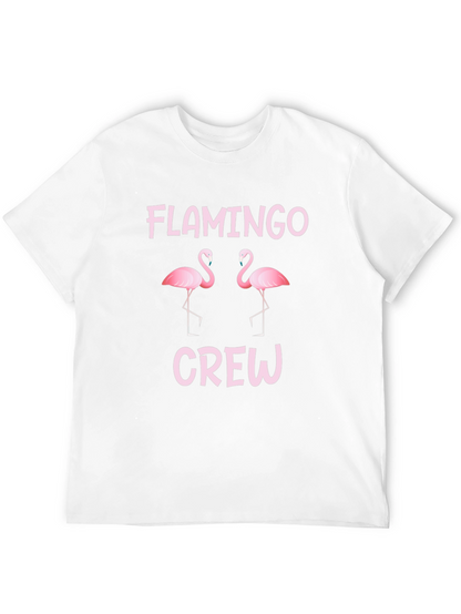 Flamingo Crew T-Shirt - Fun Pink Graphic Tee