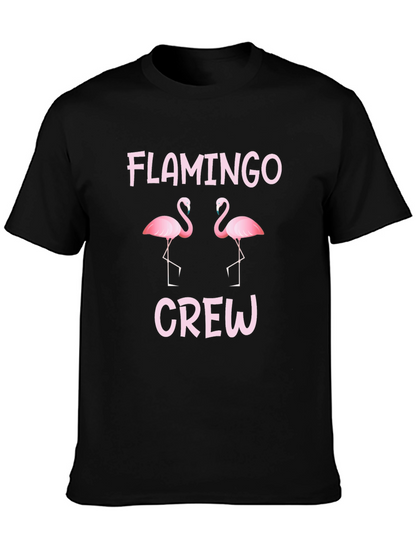 Flamingo Crew T-Shirt - Fun Pink Graphic Tee