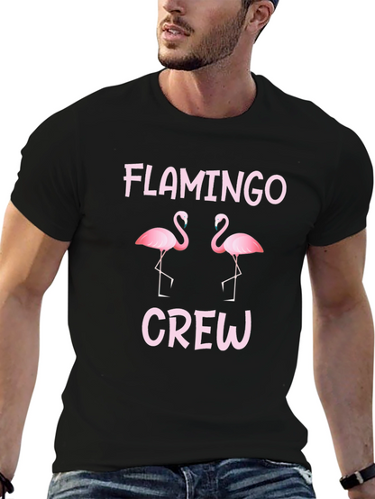 Flamingo Crew T-Shirt - Fun Pink Graphic Tee