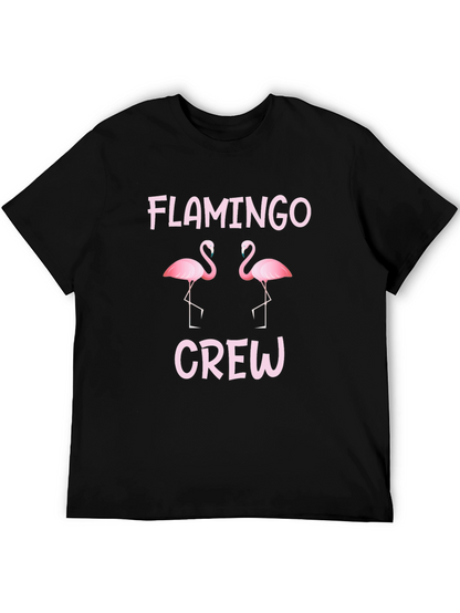 Flamingo Crew T-Shirt - Fun Pink Graphic Tee