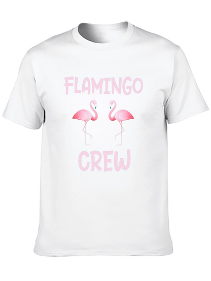 Flamingo Crew T-Shirt - Fun Pink Graphic Tee