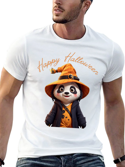 Happy Halloween Panda Witch T-Shirt