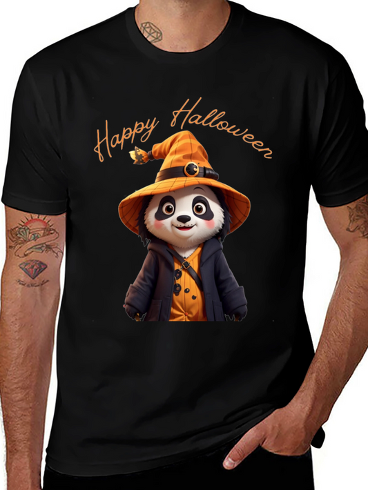 Happy Halloween Panda Witch T-Shirt