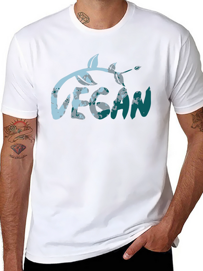Vegan Leaf Graphic Tee - Black