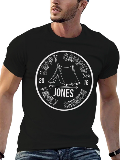 Happy Campers Family Reunion Black T-Shirt
