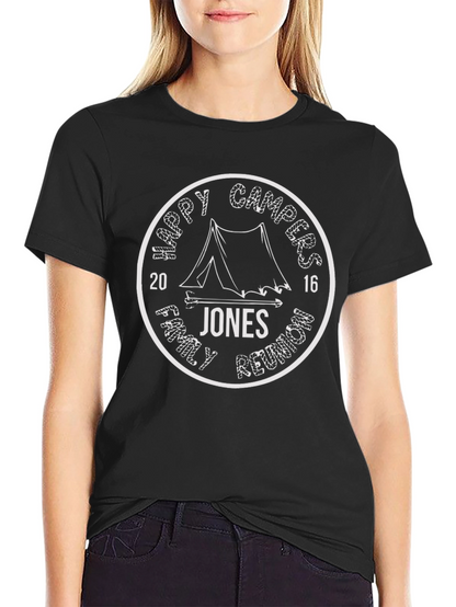 Happy Campers Family Reunion Black T-Shirt