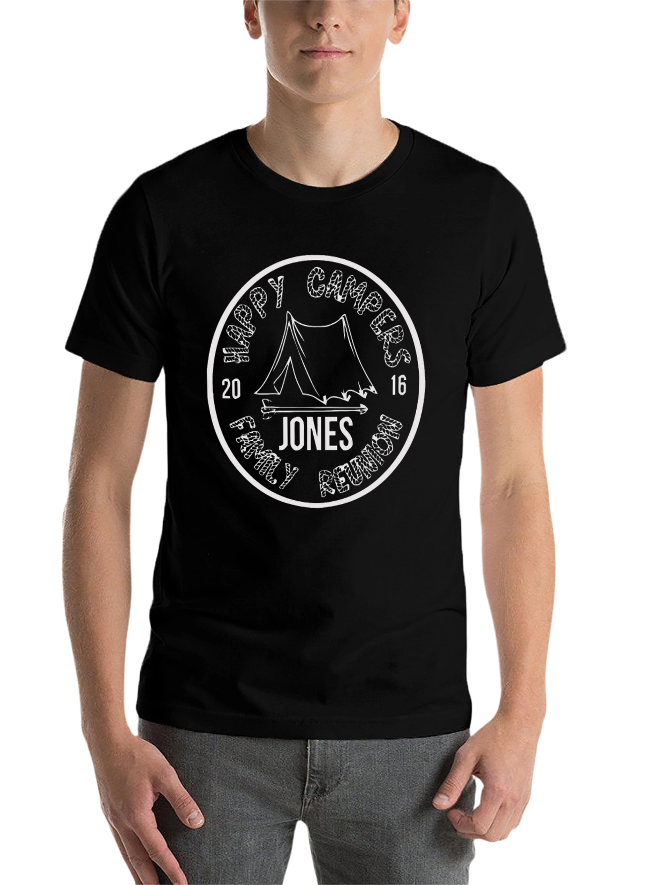 Happy Campers Family Reunion Black T-Shirt
