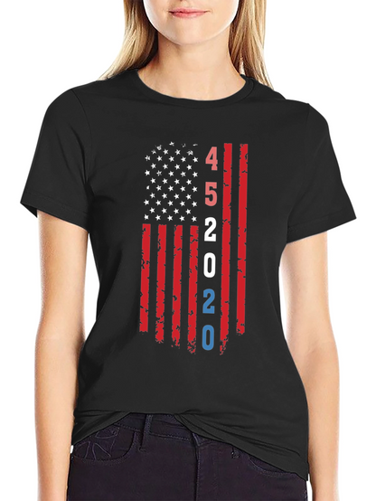 45 2020 American Flag Graphic T-Shirt