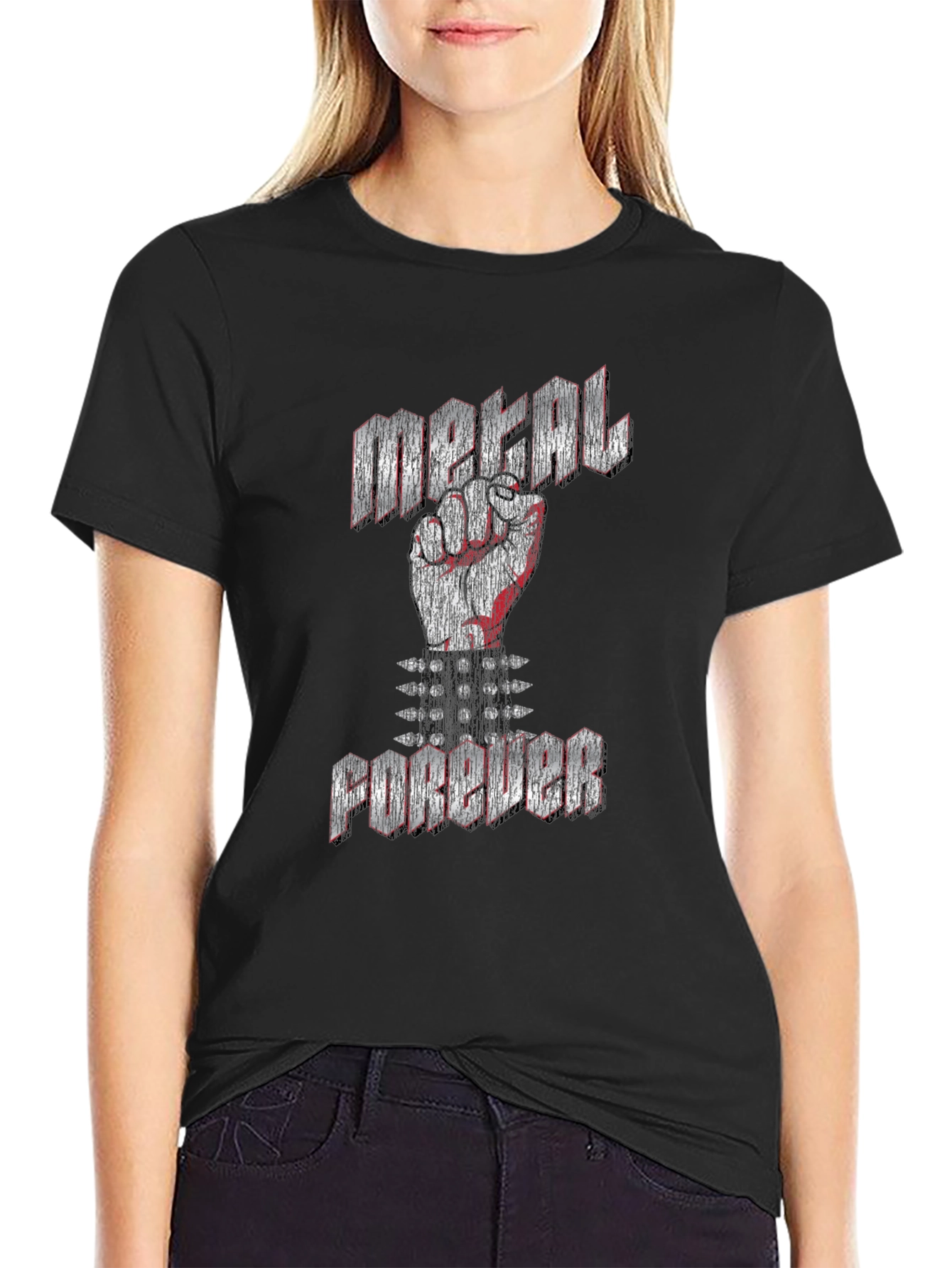 Metal Forever Black Graphic T-Shirt