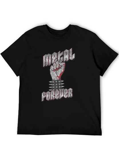 Metal Forever Black Graphic T-Shirt