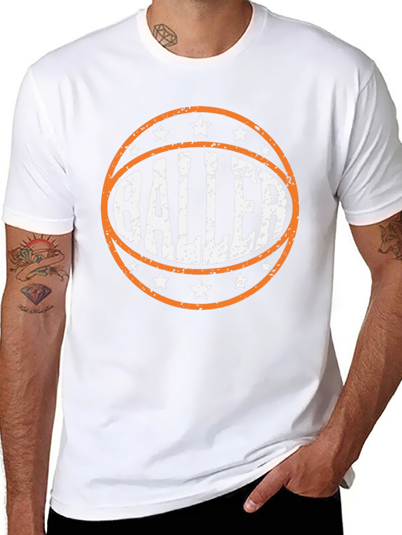 Baller Graphic Tee - Basketball Player T-Shirt