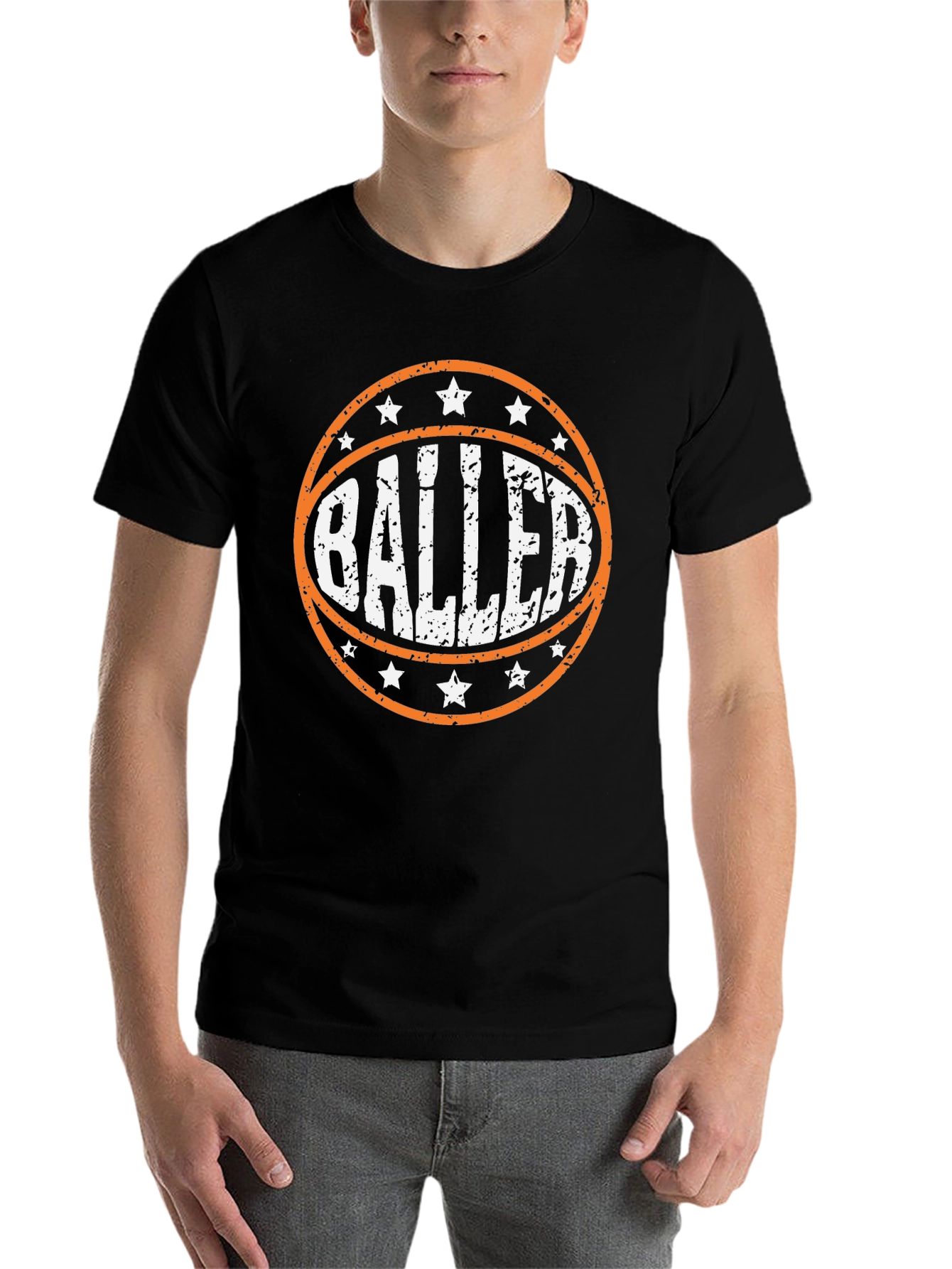 Baller Graphic Tee - Basketball Player T-Shirt