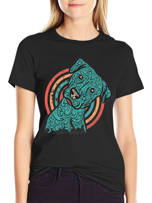Dog Graphic Tee - Mens Short Sleeve Crew Neck Shirt
