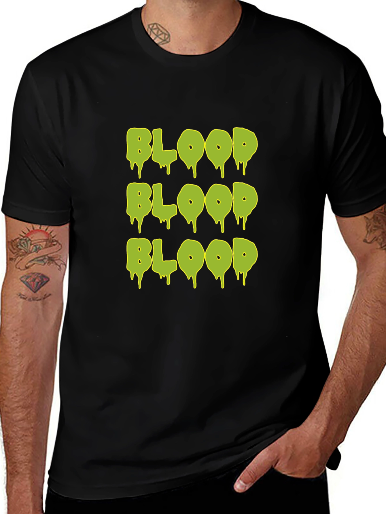 Glow Blood Graphic T-Shirt - Mens Black Tee