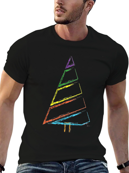 Rainbow Christmas Tree Graphic Tee