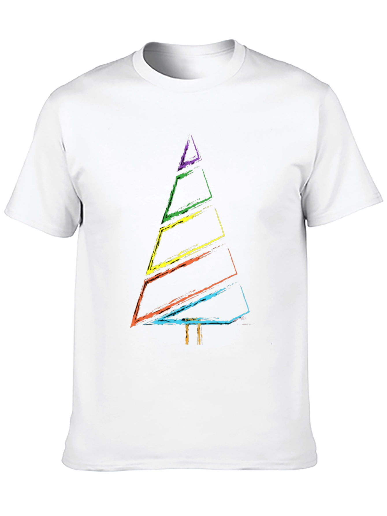 Rainbow Christmas Tree Graphic Tee