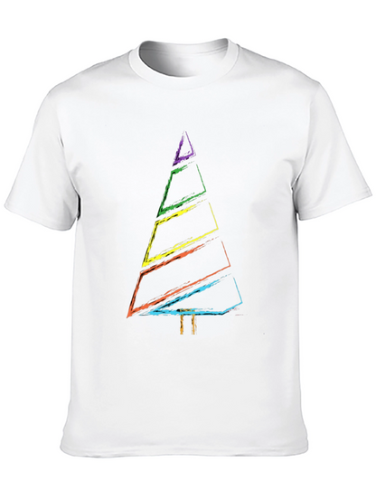 Rainbow Christmas Tree Graphic Tee