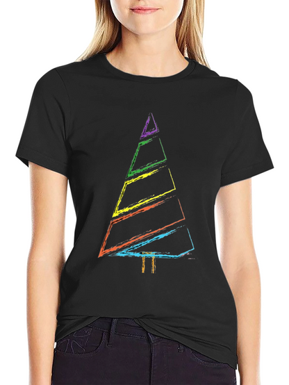 Rainbow Christmas Tree Graphic Tee