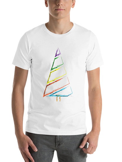 Rainbow Christmas Tree Graphic Tee