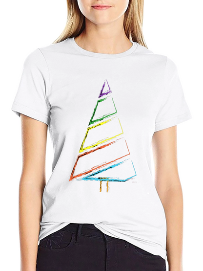 Rainbow Christmas Tree Graphic Tee