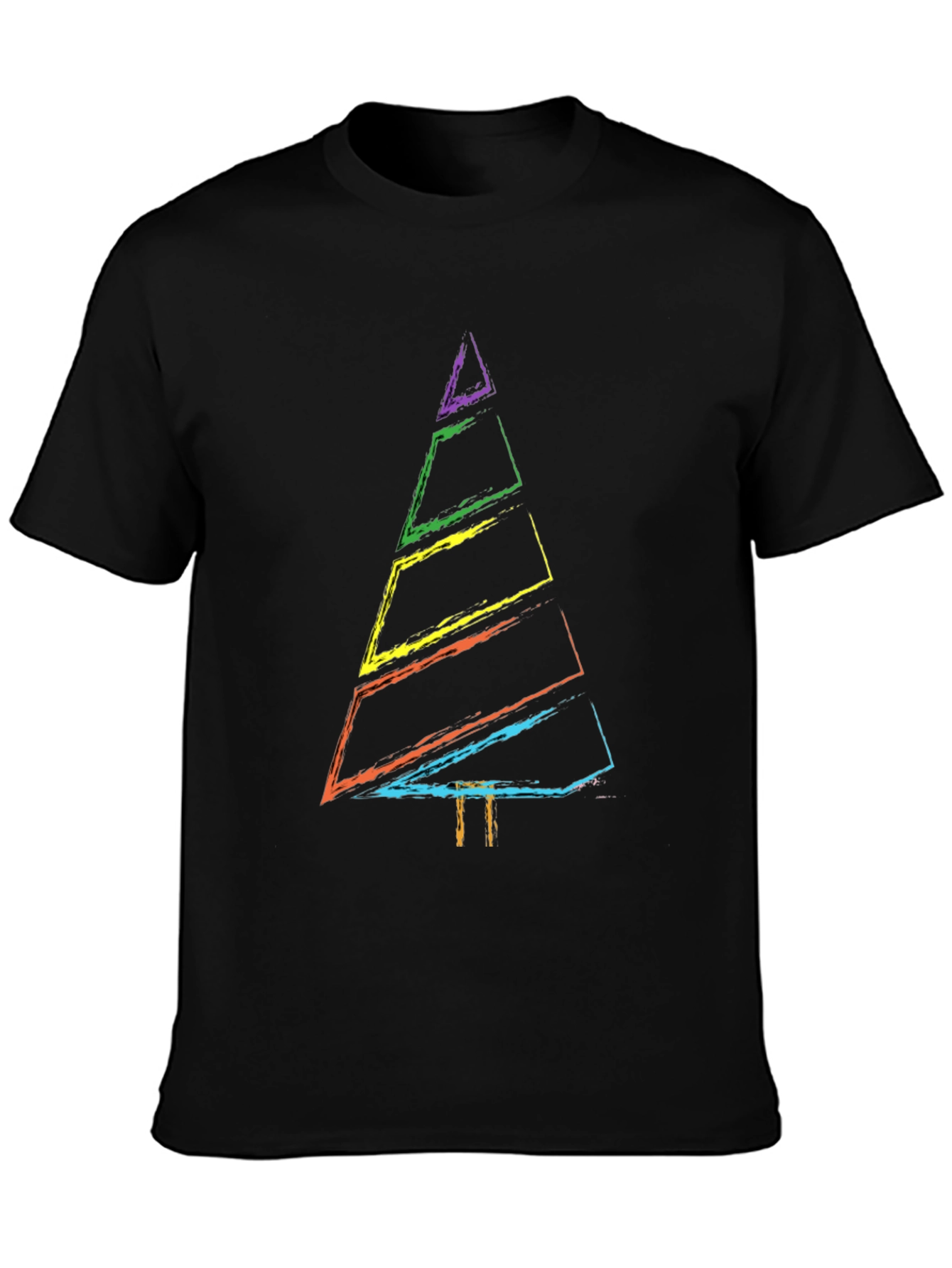 Rainbow Christmas Tree Graphic Tee