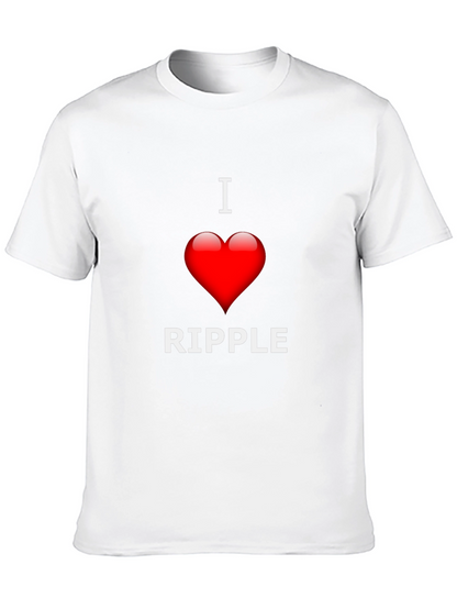 I Love Ripple Graphic T-Shirt - Black Crew Neck