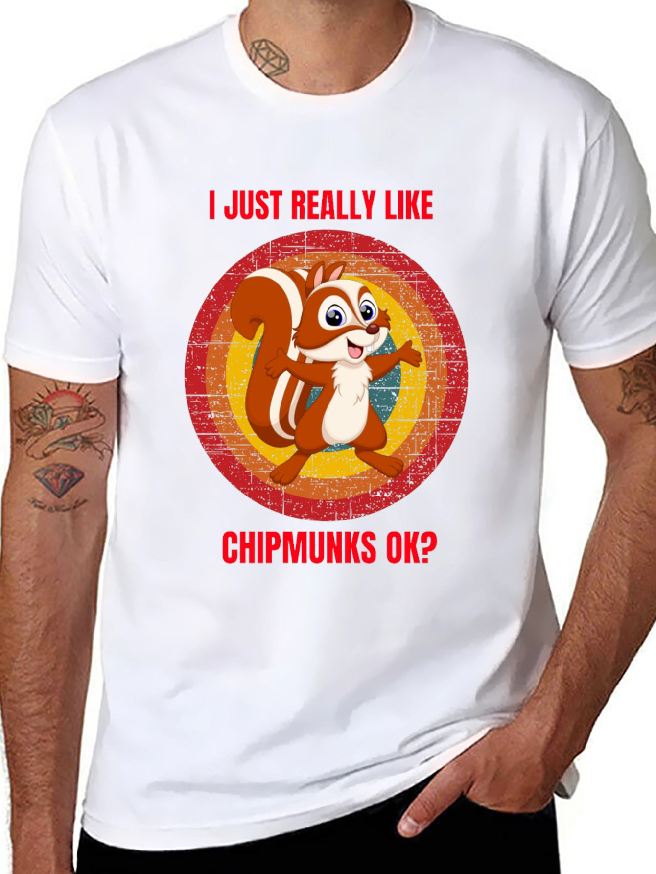 I Like Chipmunks T-Shirt Funny Squirrel Tee