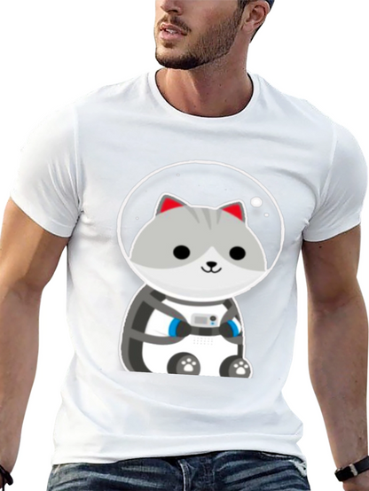 Astronaut Cat Graphic T-Shirt