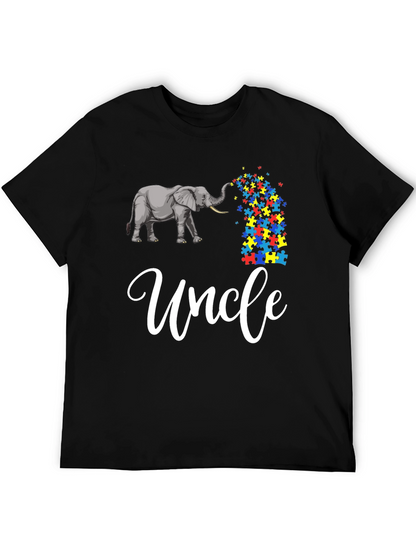 Autism Awareness Uncle Elephant T-Shirt