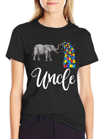 Autism Awareness Uncle Elephant T-Shirt