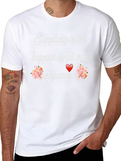 Simplicity Elegance Graphic Tee - Stylish Unisex T-Shirt