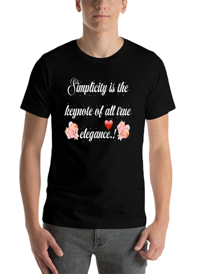 Simplicity Elegance Graphic Tee - Stylish Unisex T-Shirt