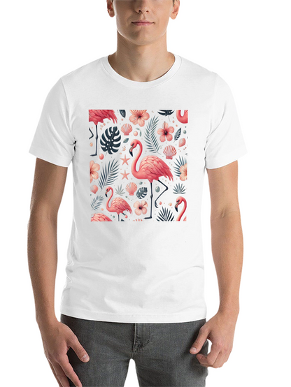 Tropical Flamingo Print T-Shirt
