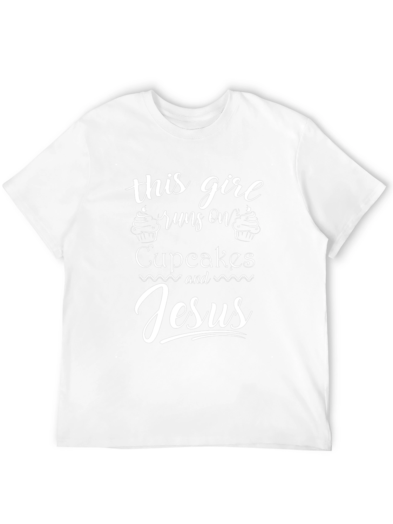 Runs on Cupcakes and Jesus T-Shirt
